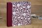 Preview: Photo album with floral motif "Fini", wine-red photo album